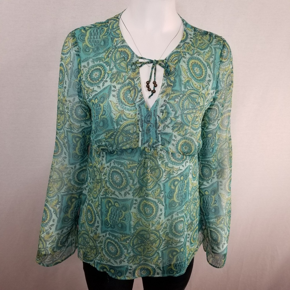 LOFT Ann Taylor Women's Peasant Paisley Blouse  12